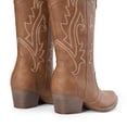 thumbnail image 4 of DREAM PAIRS Women's Western Cowboy Cowgirl Boots Square Toe Embroidery Mid Calf Booties, 4 of 5