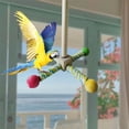 thumbnail image 4 of Rvkxad Parakeet Wooden Exercise Wheel, Interactive Rotating Bird Toy with Perches, Cage Hanging Accessory for Small Birds, Pet Avian Activity, 4 of 5