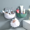thumbnail image 4 of Riguas Sundries Storage Case Wall Mounted Strong Load-bearing Punch Free Exquisite Pattern with Bottom Hole Save Space Storage Box Mobile Phone Plug Holder Stand Rack for Home, 4 of 8