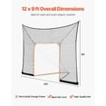 thumbnail image 6 of 12x9 ft Hockey Lacrosse Goal Backstop Training Net Extended Coverage Net Only, 6 of 7
