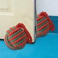 thumbnail image 3 of Circular Rope Door Stopper for Home Bar Decor Cotton Linen Material 5.51 in Diameter 1.3 kg Weight with Hanging Rope, 3 of 6