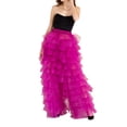 thumbnail image 1 of xiaxaixu Women´s Tulle Pants, Solid Color Patchwork Multi-Layer Ruffle Yarn High Waist Female Trousers, 1 of 8