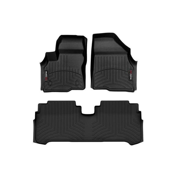 WeatherTech Custom Fit FloorLiners compatible with 2022-2023 Chevrolet Bolt EUV - 1st & 2nd Row, Black