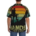 thumbnail image 3 of Lsque Not All Who Wander Are Lost 1 print Men's Cuban Collar Short Sleeve Shirt Summer Beachwear Casual Button Down Fashionable Vacation Leisure Shirt-4X-Large, 3 of 7