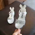 thumbnail image 5 of REDARER Girls Water Beach Shoes Cute Rabbit Ear Middle School Summer Open Finger Sandals,Size 2-2.5 Years, 5 of 6