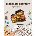 thumbnail image 4 of DIY Miniature House Kit, Mini House Kit for Beginners, DIY Dollhouse Kit for Adults to Build, Model Building Craft Diorama Kit, Ideal Gifts for Birthday Christmas Valentine(Japanese Garden House), 4 of 8