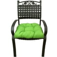 thumbnail image 4 of Everything Comfy Green Indoor / Outdoor Seat Cushion Patio D Cushion 20" x 20", 2 Tie Backs, 4 of 5