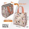 thumbnail image 3 of Chihuahua and Flower Florals Insulated Lunch Bag for Women & Adults,Large Portable Soft Cooler Lunch Bag,Thermal Food Storage Tote with Pearl Cotton,8.66L,8.75x5.75x9.5 Inch, 3 of 6