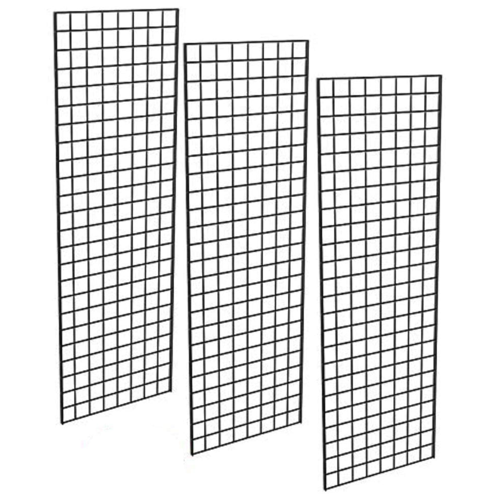Econoco Commerical Slatgrid Panels Pack of 3 White 2 Width x 7 Height 