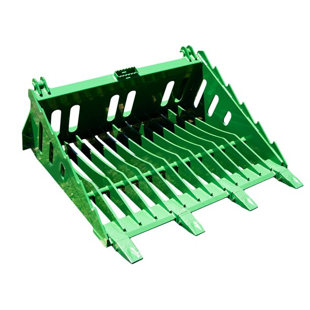 Titan Attachments 48in Fine Grade Skeleton Rock Bucket With Teeth Fits