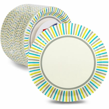 Genuine Joe, GJO10321, 7" Printed Paper Plates, 125 / Pack, Assorted