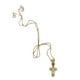 thumbnail image 4 of Collar con dije de oro laminado letra brillos T, 4 of 6