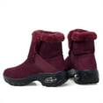 thumbnail image 3 of YOURDIARY Womens Suede Snow Boots Winter Warm Fuzzy Boots Comfortable Ankle-High Boots with Fur Lining, 3 of 10