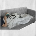 thumbnail image 6 of Oh Baby Soft Flannel Fleece Throw Blanket, Modern Brush Effect Calligraphy Lettering of Oh Baby Saying Print, Cozy Plush for Indoor and Outdoor Use, 70" x 90", Black and White, by Ambesonne, 6 of 6