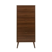 Prepac Milo Mid Century Modern Tall 6-Drawer Lingerie Chest, Cherry