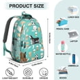 thumbnail image 5 of Husky and Coffee Backpack for School,Cute School Bag,Schoolbag with Adjustable Shoulder Straps & Padded Back,16.9 Inch, 5 of 5