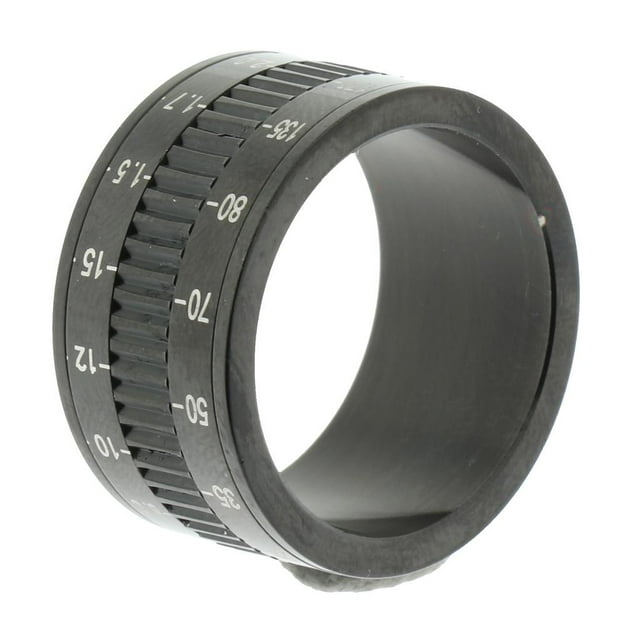 Anillos De Hombre Lente De Cámara de material acero De Tendencia Giratorio Plateado De Hombres