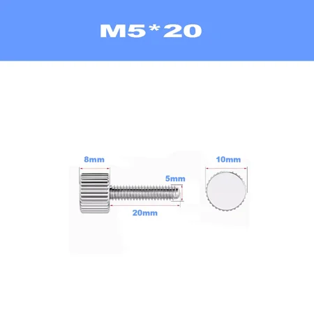 304 Stainless Steel Round Knurled Head Thumb Screws for Machinery and Tools