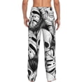 thumbnail image 3 of Kll Mens Pajama Pants For Men,Mens Lounge Pants,Funny Gifts For Men,Men'S Pajama Bottoms-Skull And Palm Leaves, 3 of 9