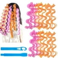 thumbnail image 4 of 12/24 Pcs 25/45/65CM Fer à Friser Ondulé Sans Chaleur avec Crochet de Coiffage Réutilisable Portable Femmes Filles Longs Moyens Courts Boucles Rouleau à Cheveux Formateurs de Vagues Outils de Bouclage, 4 of 8