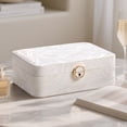 thumbnail image 2 of Casegrace Marble - Pattern PU Leather Jewelry Box, 2-Layer Storage with Removable Jewelry Tray,Organizer for Women Necklaces, Earrings, Rings, Home Countertop Decorative Storage Gift Case, 2 of 9