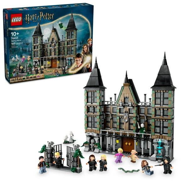 LEGO Harry Potter Malfoy Manor Building Toy - Harry Potter Toy for Boys & Girls, Ages 10  - Collectible Kids Toy for Fans - Includes 9 Minifigures - 76453