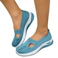 thumbnail image 3 of AUDeals Womens Breathable Orthopedic Slip On Tennis Shoes Arch Support Anti Skid Walking Sneakers (Sky Blue, 6.5), 3 of 9
