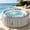 Woven-Round, variant on Seizeen 2-4 Persons Inflatable Hot Tub, 71in Round Hot Tub with Built-in Pump, Woven Pattern Home Spa with 110pcs Jets, Lockable Cover, 2 Cup Holders, 4 Filters Rapid Heating up to 104°F