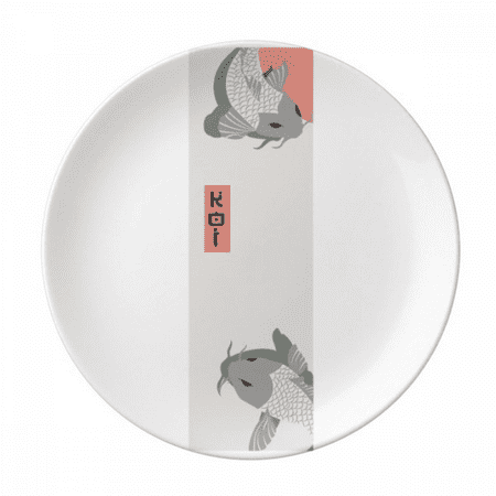 

Traditional Japanese Chinese Culture Fish Plate Decorative Porcelain Salver Tableware Dinner Dish