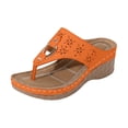 thumbnail image 1 of Women Fashion Platform Slide Sandals 6.5cm Heel Hollow Out Design PU Material Toe Post Comfortable Summer Slippers, 1 of 7