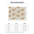 Clean Cute Cartoon Squirrel Throw Blanket for Couch, Soft Comfy Warm
