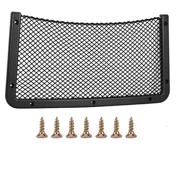 Bolsa de red de almacenamiento para coche con marco de plástico ABS grande