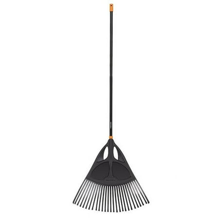 Fiskars Garden Rake  26  Wide Leaf Rake with Durable Tines and Aluminum Handle