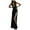 Black, variant on IROINNID Maxi Dress for Women Formal Fall Dress Solid Colored Tint Dress Hollow Out Back Cutout Dress,Black