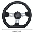 thumbnail image 4 of QUMONIN 270mm PU Replacement Steering Wheel for Buggy Go-kart (Black), 4 of 8