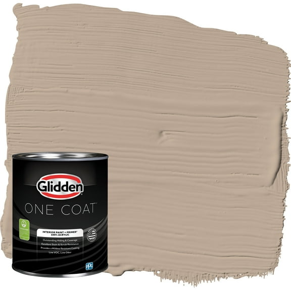 Glidden One Coat Interior Paint and Primer, Notorious / Brown, 1-Quart, Semi-Gloss