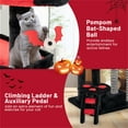 thumbnail image 6 of Pefilos 52" Gothic Cat Tree Tower Furniture with Scratching Post, Climbing Ladder, Cat Condo for Kittens Cat Tree House, Black, 6 of 7