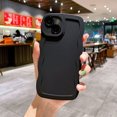 thumbnail image 1 of Hot Soft Silicone Wave Lens Protection Phone Case For iPhone 15 14 13 12 11 Pro Max Plus X XS XR Cover 3 For iPhone 15Pro Max, 1 of 6