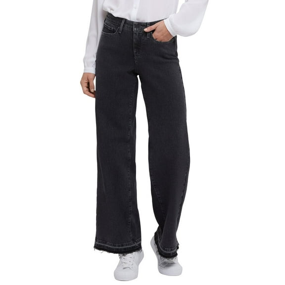 NYDJ womens  Teresa Slate Stone Wide Leg Jean, 16