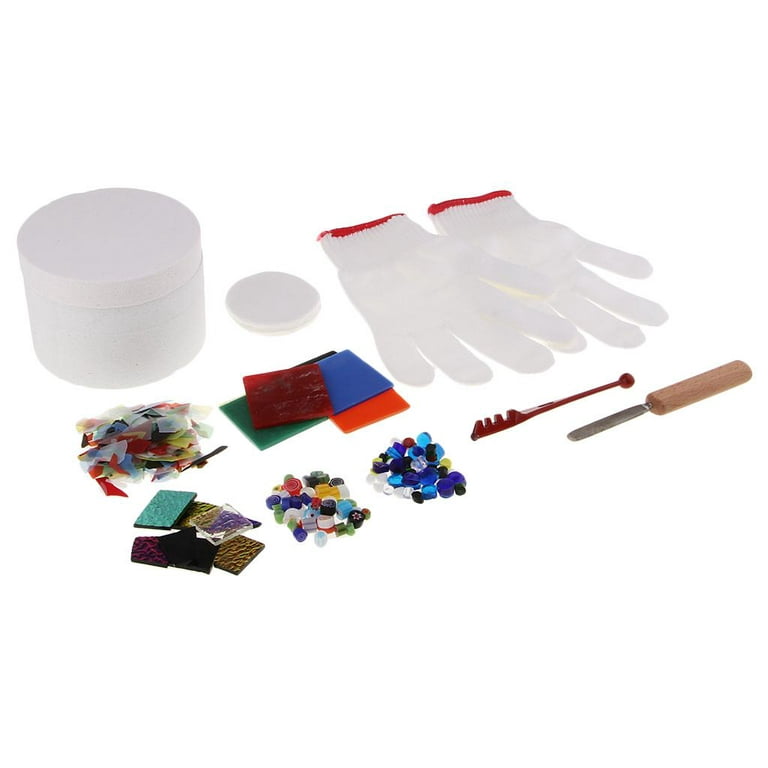 Pack of 10pcs Small Stained Glass Fusing Supplies Professional Microwave  Kiln Tool with Assorted Fusing Glass Beads Charms Tools Set