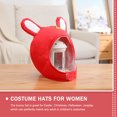 thumbnail image 5 of KAKOWELY Sombrero de conejito con orejas de conejo, gorro de peluche para fiesta de Pascua, accesorio para disfraz de cosplay, 5 of 5