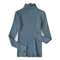 thumbnail image 1 of Pull Col Roulé Femme Base Intérieure Automne et Hiver Manches Longues Chaud Ajusté Couleur Unie Pull Ajusté, 1 of 5