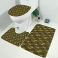 thumbnail image 2 of Green Bigfoot and Tree Pattern Bathroom Rugs Sets 3 Piece,Toilet Cover Set,Absorbent Non Slip Bathroom Mats Sets with U-Shaped Contour Rug Toilet Rug Set, 2 of 5