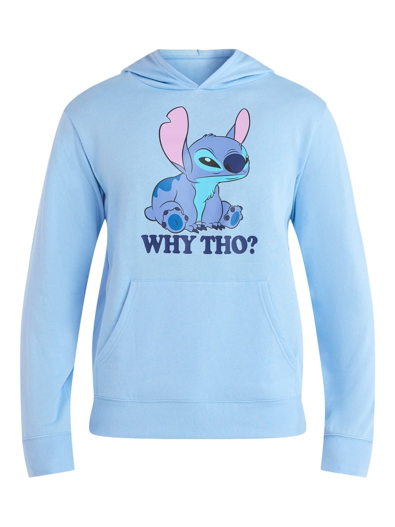 Lilo & Stitch, Men's & Big Men's Graphic Hoodie, Why Tho, Sizes XS