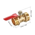 thumbnail image 2 of PiccoCasa Brass Air Ball Valve Shut Off Switch G1/2 Male to Male Pipe Coupler 180 Degree Operation Handle, 2 of 3