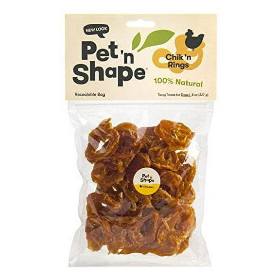 Pet N Shape Chik N Rings - All Natural Chicken Jerky Dog Treats, 8 Oz, 1 Pack