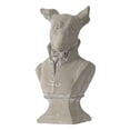 thumbnail image 2 of CC Home Furnishings 10.25" Gray Dog Head Bust Statue, 2 of 3