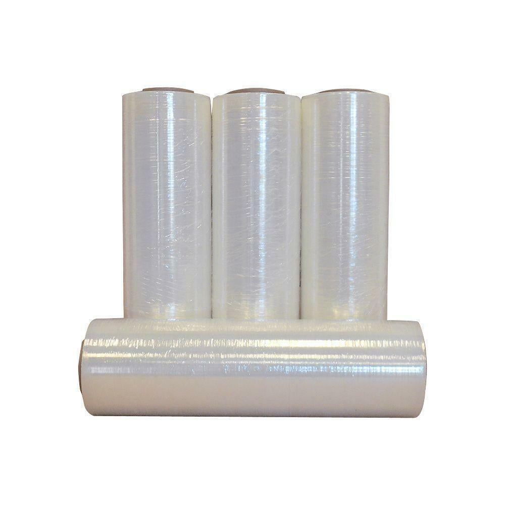 18" x 1500' 80 Gauge 4 Rolls Pallet Wrap Stretch Film Hand Shrink Wrap
