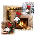 thumbnail image 7 of 3D Christmas Stocking Santa Snowman Reindeer Xmas Character Knitted Applique for Family Holiday Fireplace Mantel Tree Stair Wall Door Christmas Party Decorations by MPOISVA, 7 of 7