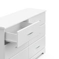 thumbnail image 6 of Storkcraft Brookside 6 Drawer Nursery Double Dresser, White, 6 of 14